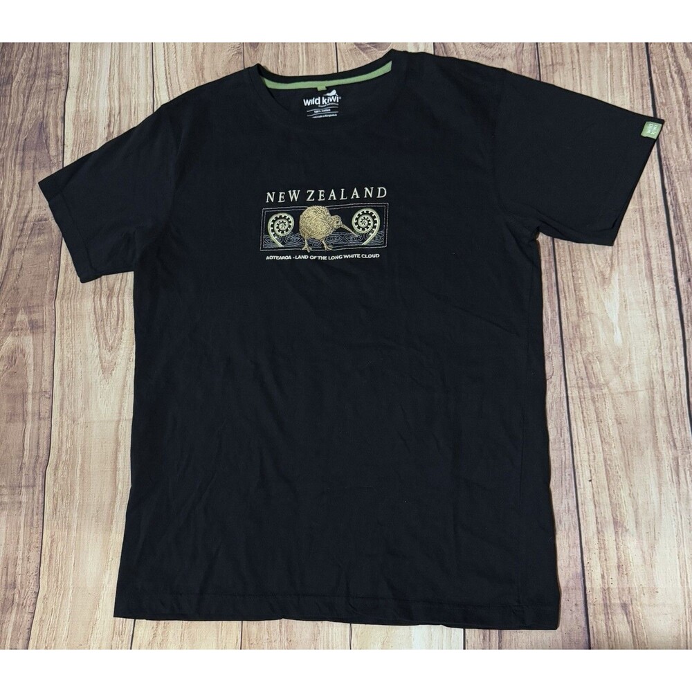 New Zealand Aotearoa Land Of The Long White Cloud T Shirt Size L Large